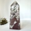 flower agate crystal obelisk standing point home decor crystal healing NZ energy cleansing crystals chakra crystals NZ meditation stones spiritual gifts NZ Aotearoa