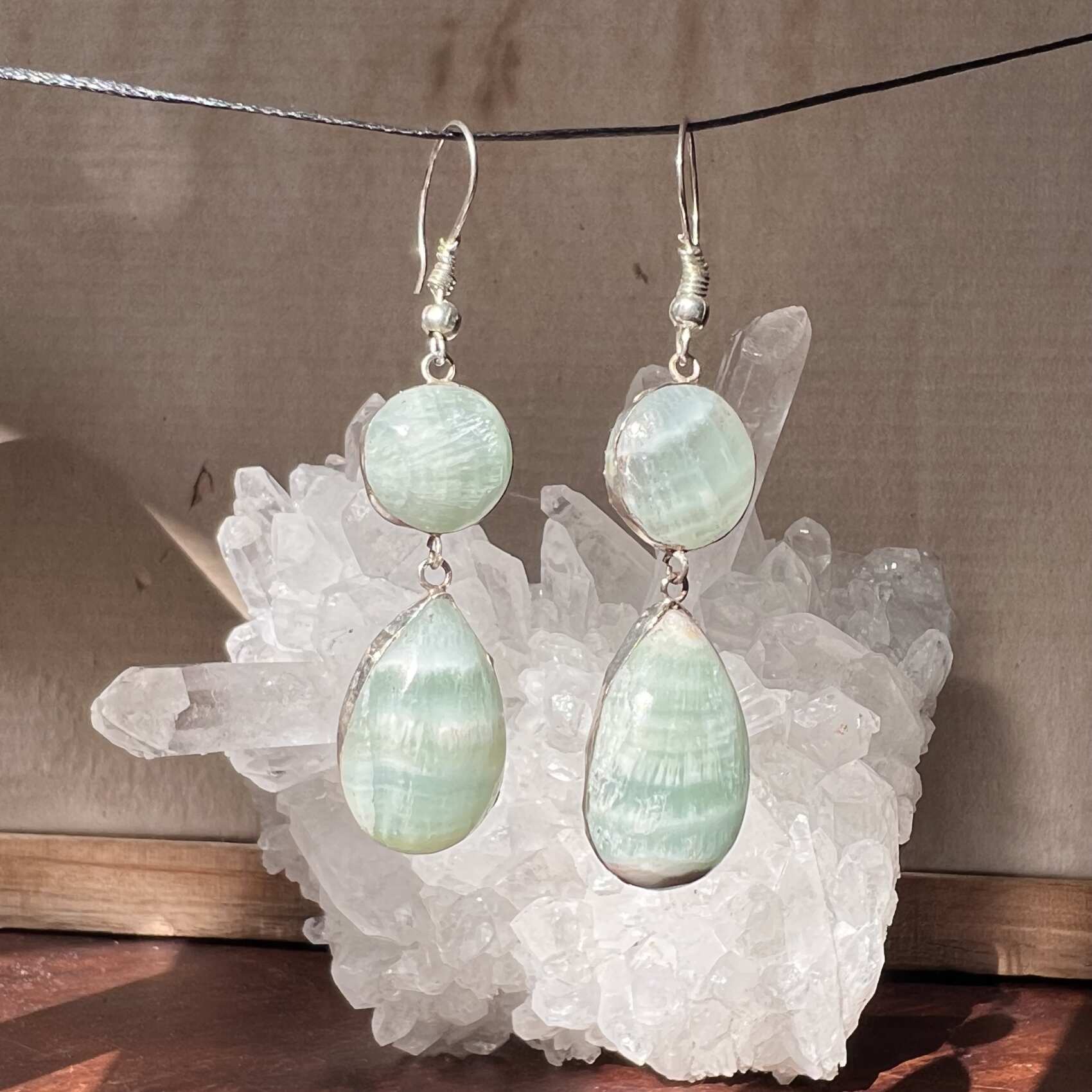 Caribbean calcite earrings - Image 3