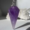 amethyst pendulum natural crystal healing NZ energy cleansing crystals chakra crystals NZ meditation stones spiritual gifts NZ Aotearoa silicon dioxide