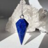 lapis lazuli pendulum natural crystal healing NZ energy cleansing crystals chakra crystals NZ meditation stones spiritual gifts NZ Aotearoa lazurite iron pyrite