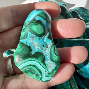 Malachite and chrysocolla freeform - Image 2