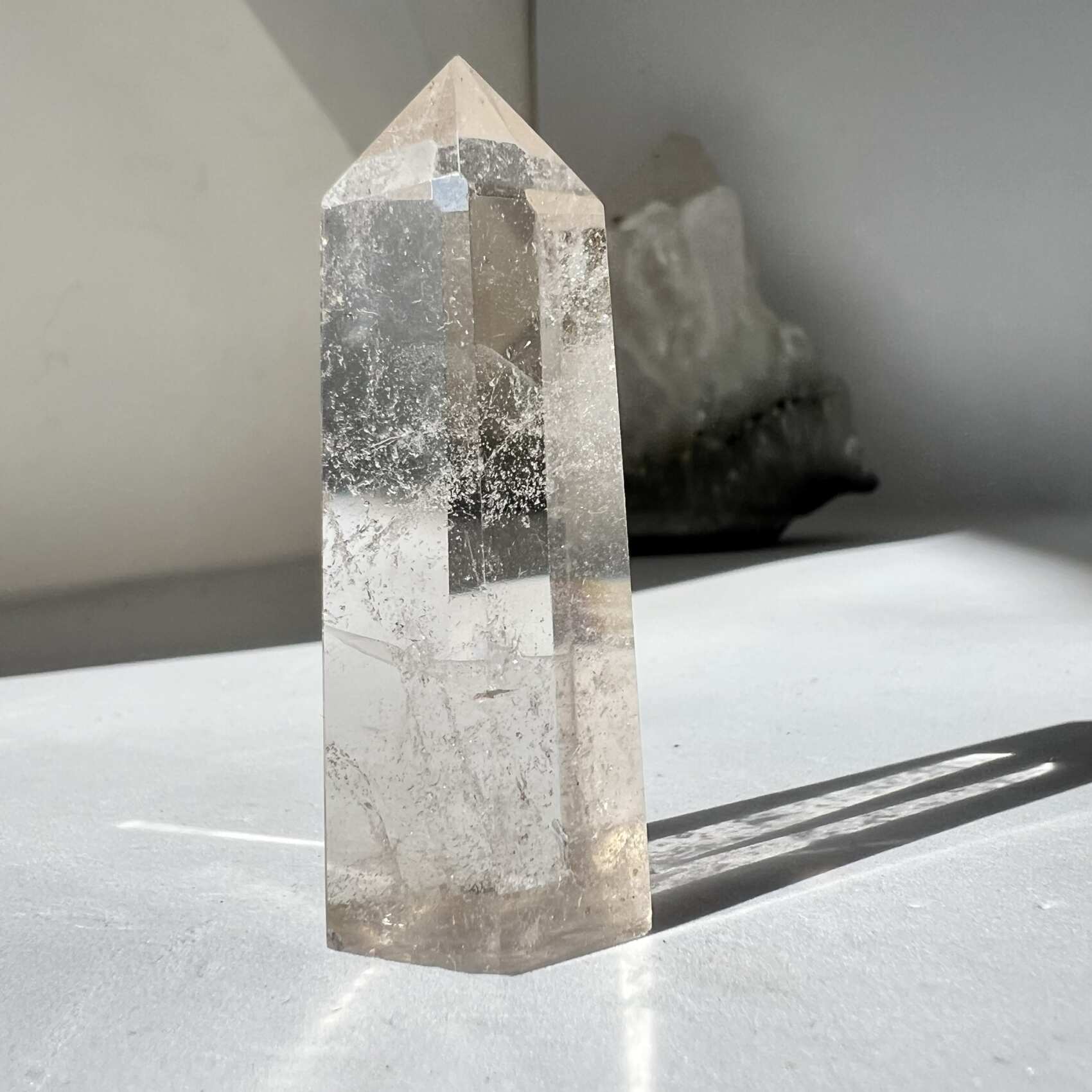clear quartz tower natural mineral crystal healing NZ energy cleansing crystals chakra crystals NZ meditation stones spiritual gifts NZ Aotearoa