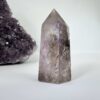 brown and clear smokey quartz crystal with purple amethyst tower natural mineral crystal healing NZ energy cleansing crystals chakra crystals NZ meditation stones spiritual gifts NZ Aotearoa