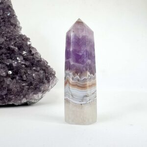 banded chevron amethyst tower natural mineral crystal healing NZ energy cleansing crystals chakra crystals NZ meditation stones spiritual gifts NZ Aotearoa